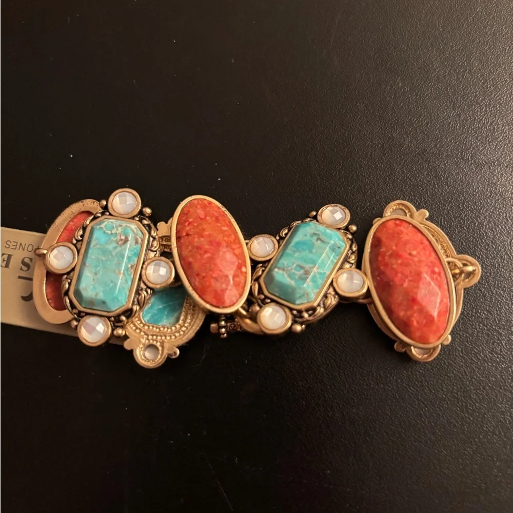Genuine Turquoise, Coral, and Mop Jewelry Set - Picture 12 of 15